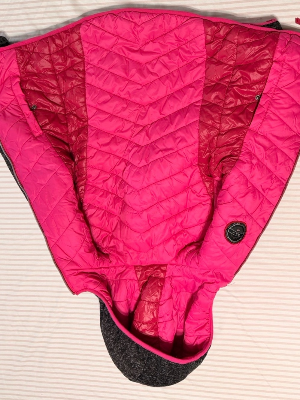 Kids Hooded Quilted Puffer Jacket in Bright Pink